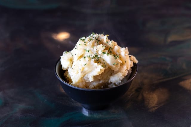 Smothered potatoes.
